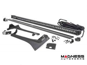 Jeep Wrangler JL Lighting Upgrade - 50in Windshield Mount - Black Series w/ White DRL - Single Row LED Jeep Wrangler JL Lighting Upgrade - 50in Windshield Mount - Black Series w/ White DRL - Single Row LED